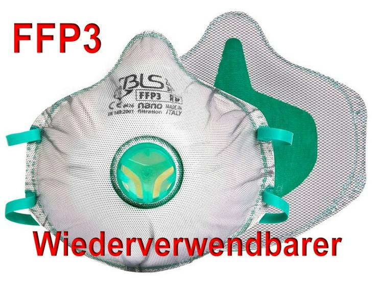 Bild 10: FFP3 Atemschutzmaske 3M, BLS - EU-zertifiziert