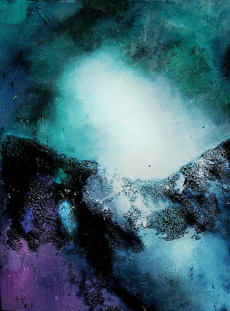 Bild 1: "Magischer Himmel 1" - Gemälde in Öl auf Leinwand mit Struktur - UNIKAT