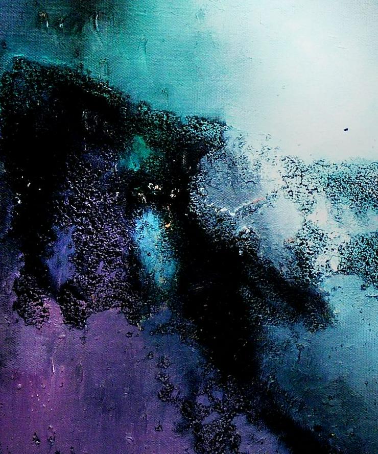 Bild 3: "Magischer Himmel 1" - Gemälde in Öl auf Leinwand mit Struktur - UNIKAT