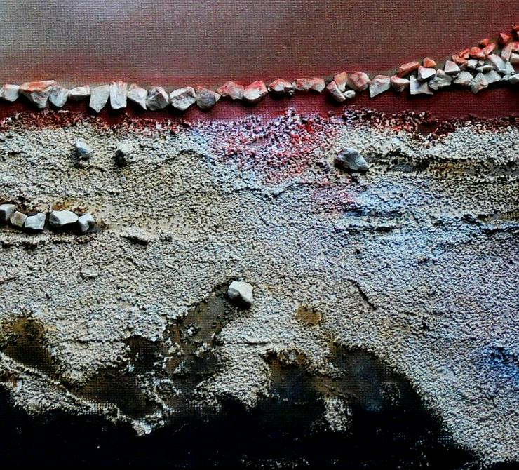 Bild 4: "Zeitgeist 2" - Gemälde in Acryl auf Leinwand mit Sand und Steinen - UNIKAT
