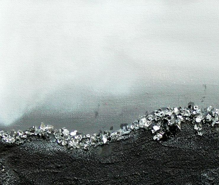 Bild 4: "Zeitgeist 3" - Gemälde in Acryl auf Leinwand mit Sand und Steinen - UNIKAT