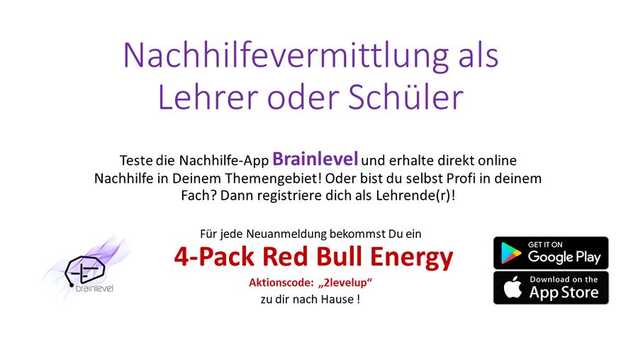 4-Pack Redbull für Neuanmeldungen! Nachhilfe Vermittlung Online - Bildung & Erziehung - Bild 1