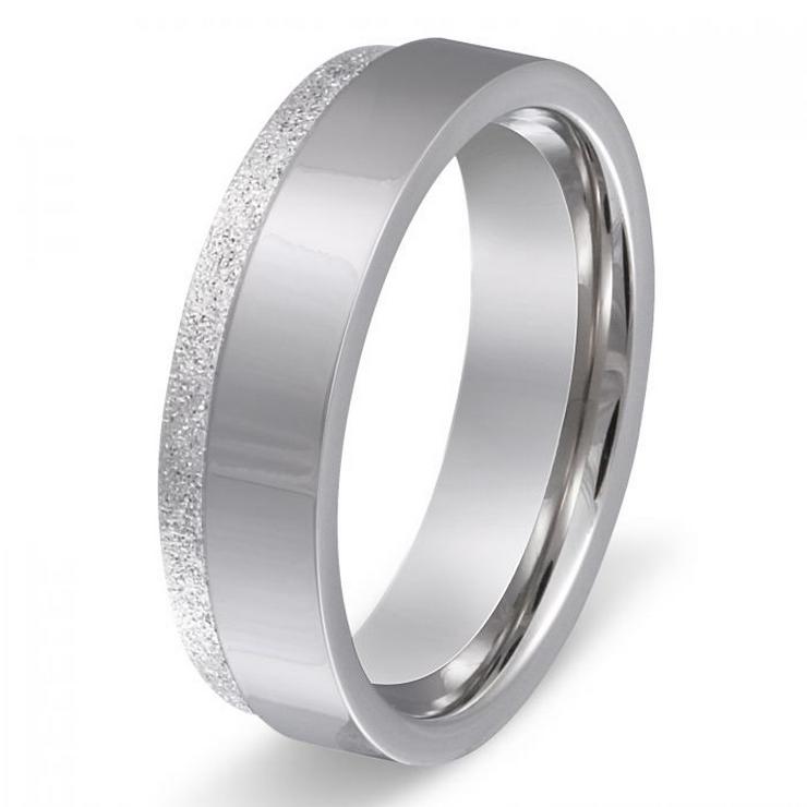 Edelstahl Ring mit Topas Stein Blau 1 - Ringe - Bild 4