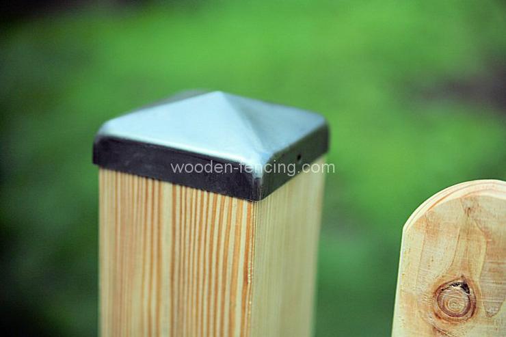 Bild 3: Zaunpfosten super glatt 9x9 L100 sibirischen Lärche Holzpfosten Zaun garten