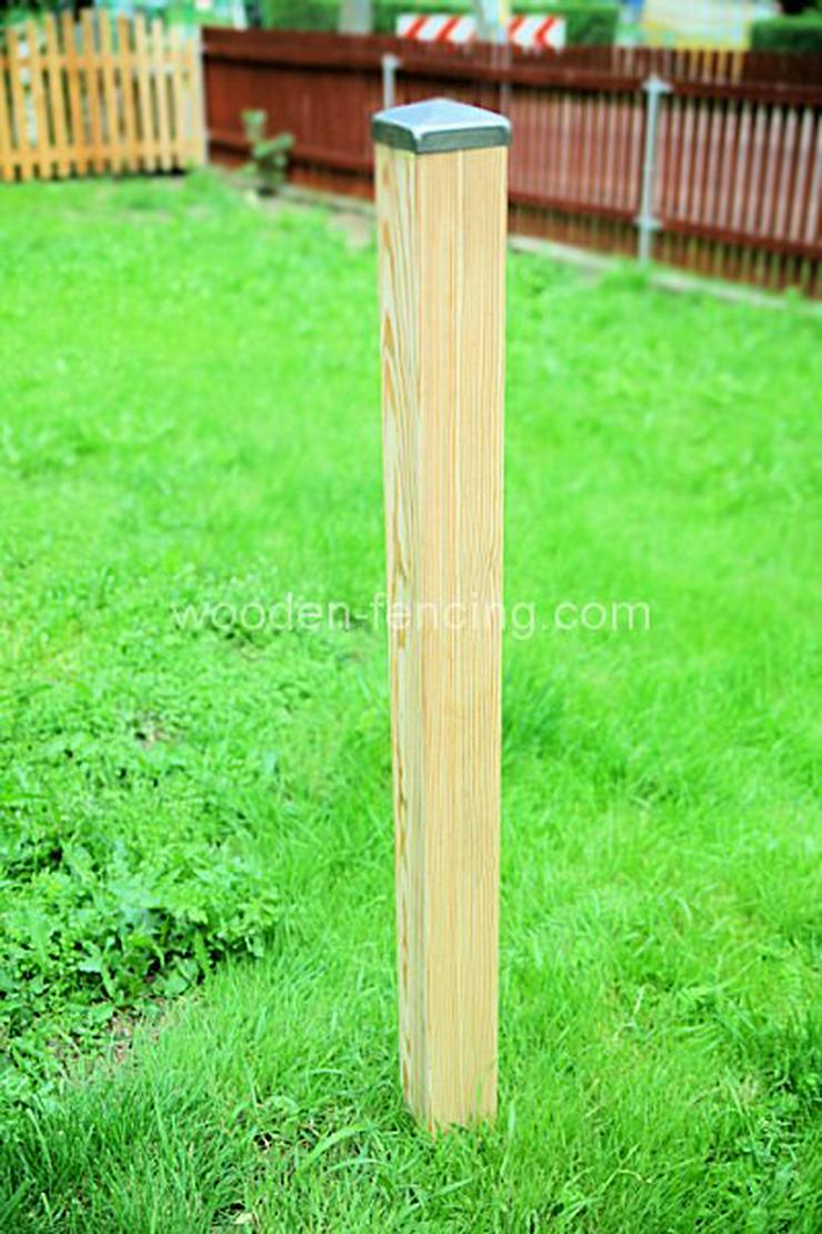 Bild 1: Zaunpfosten super glatt 9x9 L100 sibirischen Lärche Holzpfosten Zaun garten
