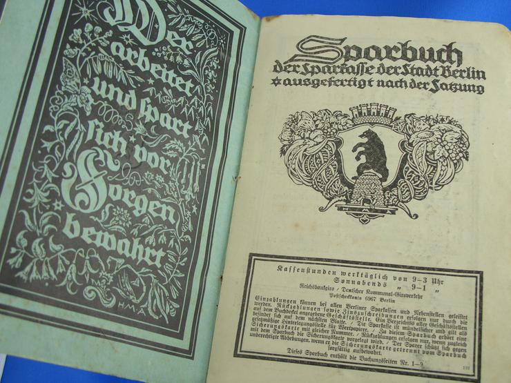 Sparbuch der Berliner Sparkasse mit Einträgen ab 1927 - Bücher & Zeitungen - Bild 3