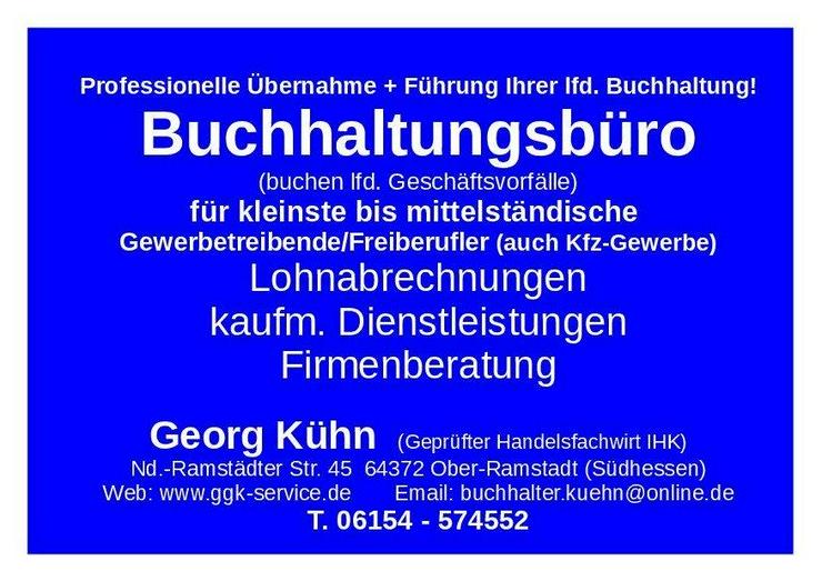 Buchhaltungs-Service, langjährig erfahrener Buchhalter, -buchen lfd. Geschäftsvorfälle-, kaufm.Dienstleistungen Südhessen.