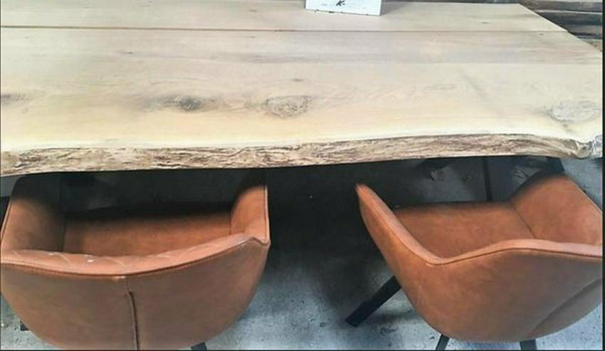 Bild 3: Eiche Tischplatte Massiv Baumstammtisch Massivholz 273, 38 EUR/qm
