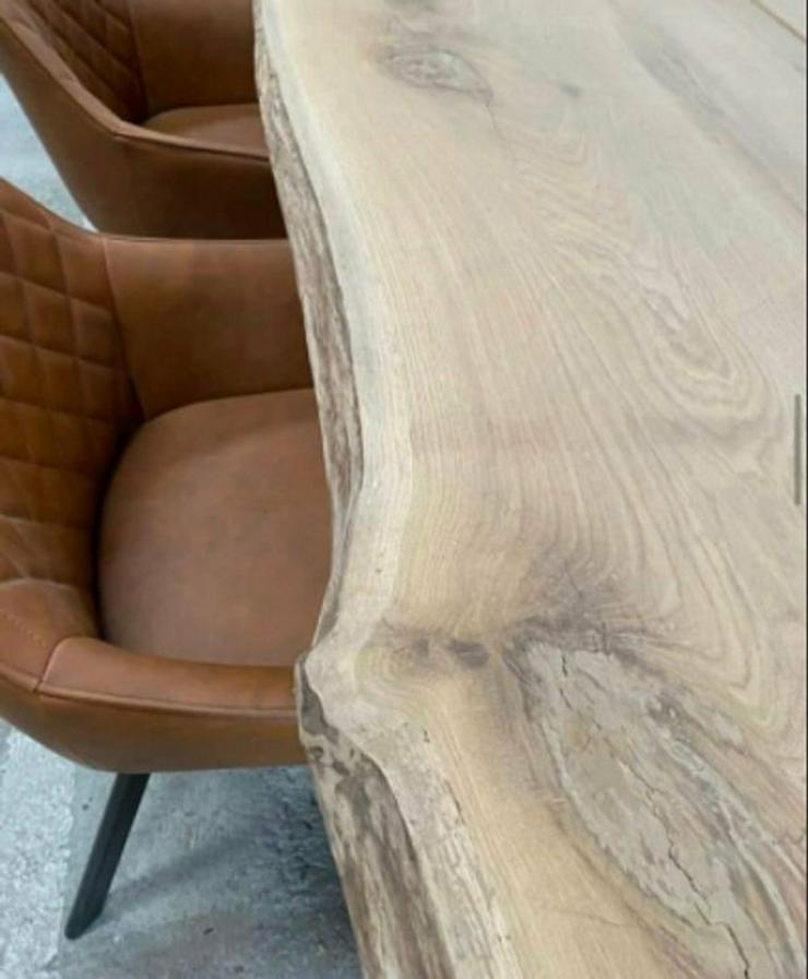 Eiche Tischplatte Massiv Baumstammtisch Massivholz 273, 38 EUR/qm