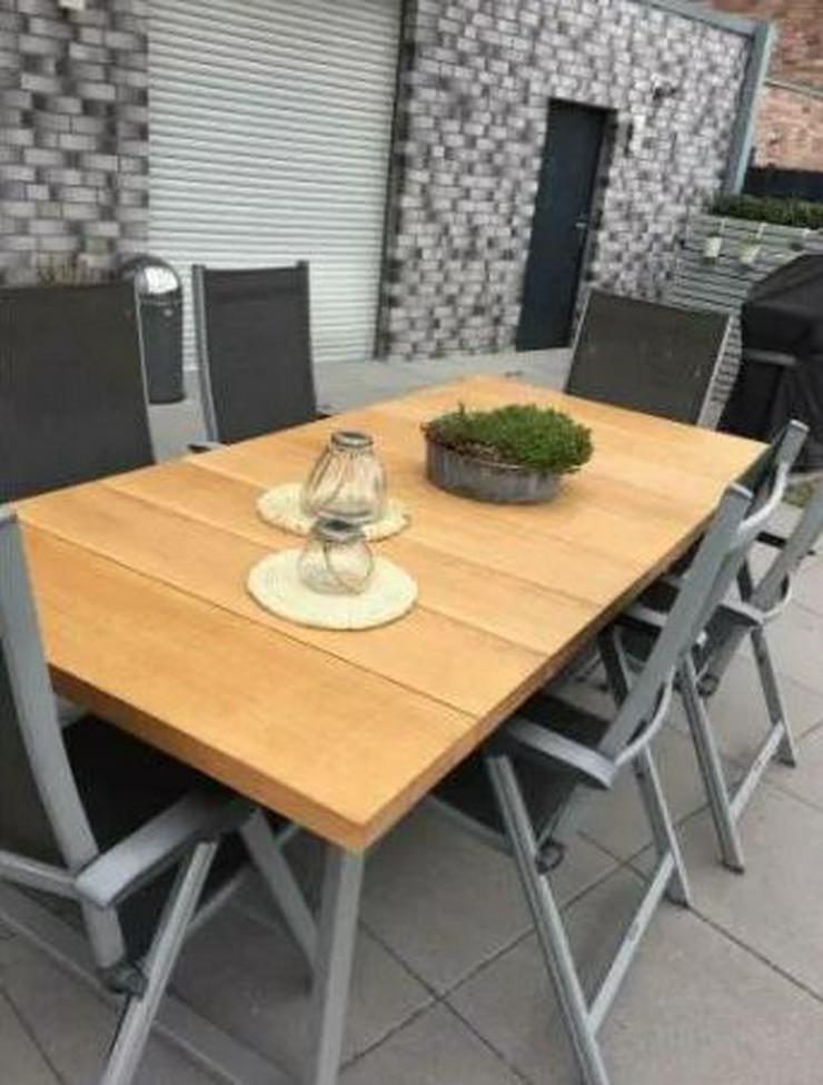 Bild 4: Eiche Tischplatte Massiv Gartentisch Lounge 80x250 cm 249,50 €/qm