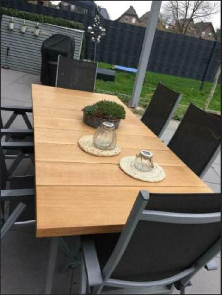 Bild 3: Eiche Tischplatte Massiv Gartentisch Lounge 80x250 cm 249,50 €/qm