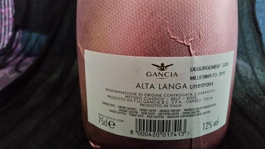 Gancia - Cuvée 36 mesi Alta Langa Rosé, Schaumwein, 0,75l, 12% - Spirituosen - Bild 3