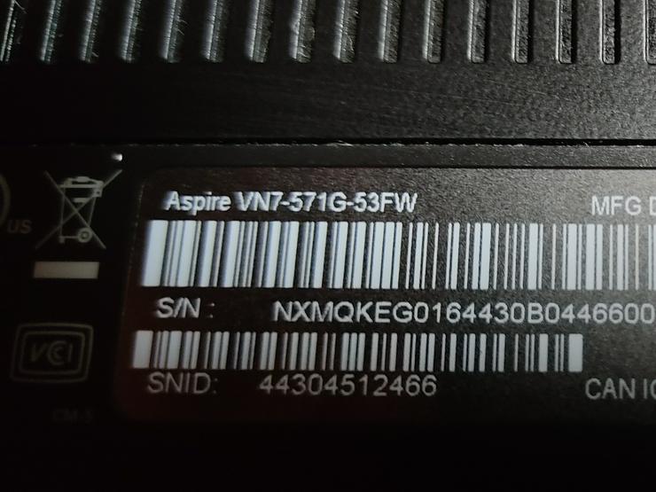 Bild 2: Notebook Acer Aspire VN7-571-53FW Nitro SSD RAM  8 GB 15,6