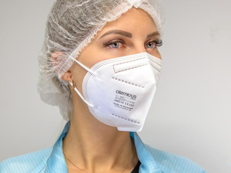 atemious FFP2 Atemschutz - Maske Mundschutz CE zertifiziert, deutsche Herstellung! - Hygiene & Desinfektion - Bild 2
