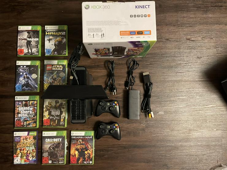 XBOX 360 mit Kinect und 2 Controller + 9 Spiele - Xbox Konsolen & Controller - Bild 3