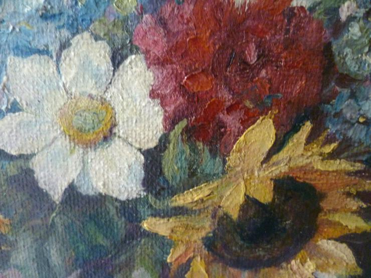  Wunderschönes Ölgemälde Blumenstrauß auf Hartfaser gemalt - Gemälde & Zeichnungen - Bild 4