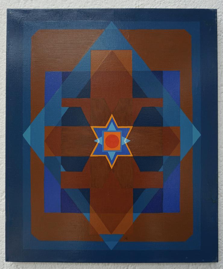 Der Kompass - Mandala (A. Rasko 1981), Öl auf Leinwand