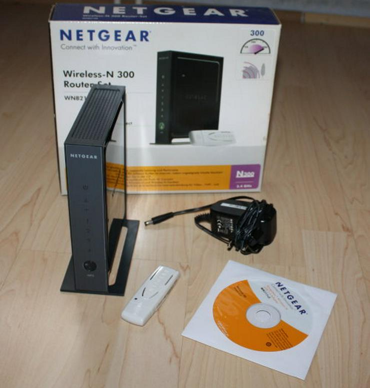 Netgear Wireless-N 300 Router WNB2100-100GRS WN111 USB Adapter Kit WLAN 300MBit/s 4-Port Wireless-G