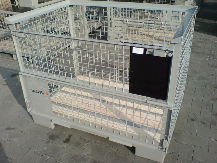 Bild 4: Gitterbox Gitterbehälter mit Topqualität UIC EUR EPAL pulverbeschichtet 1200x800x800mm