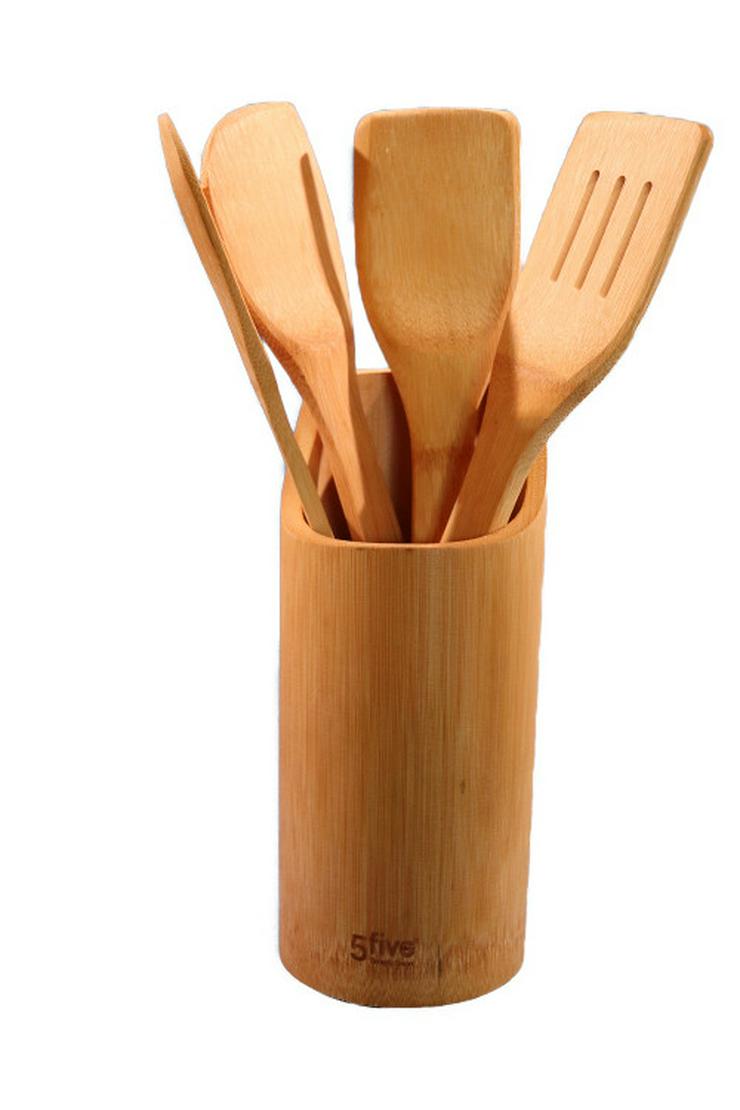 Bild 1: Bambus Küchenhelfer Set 5 tlg.