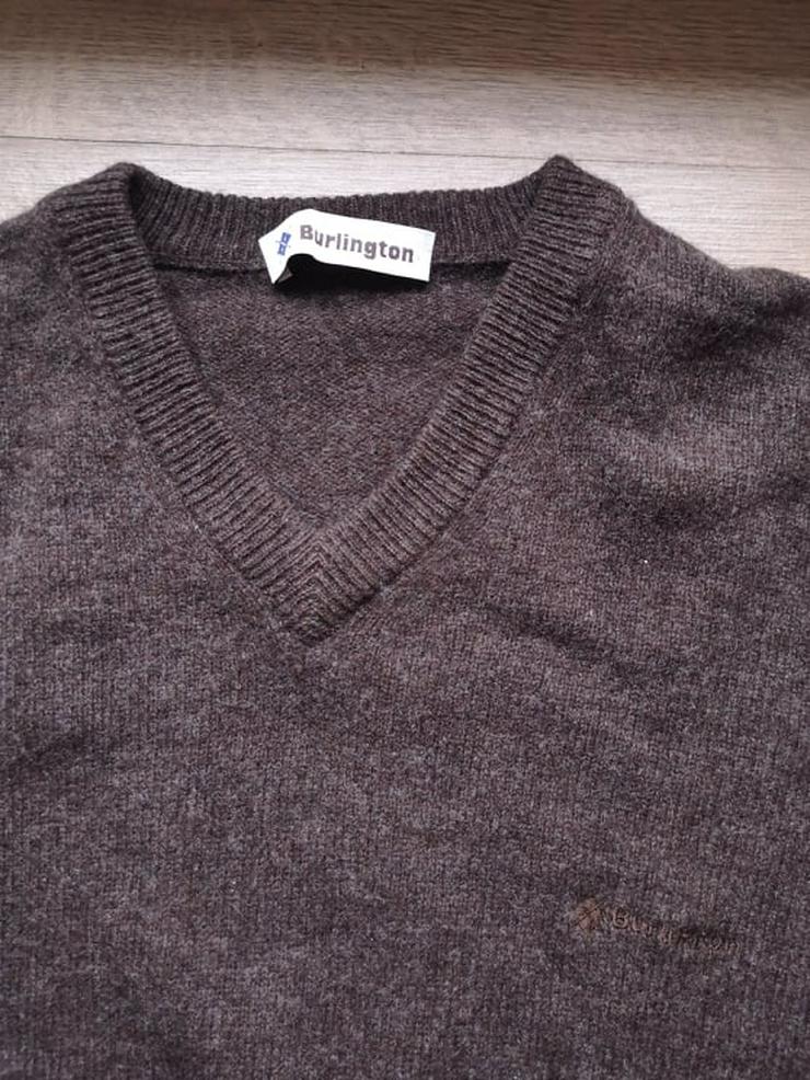 Burlington Herrenpullover Pullover Wolle braun Gr.48 - Größen 48-50 / M - Bild 5