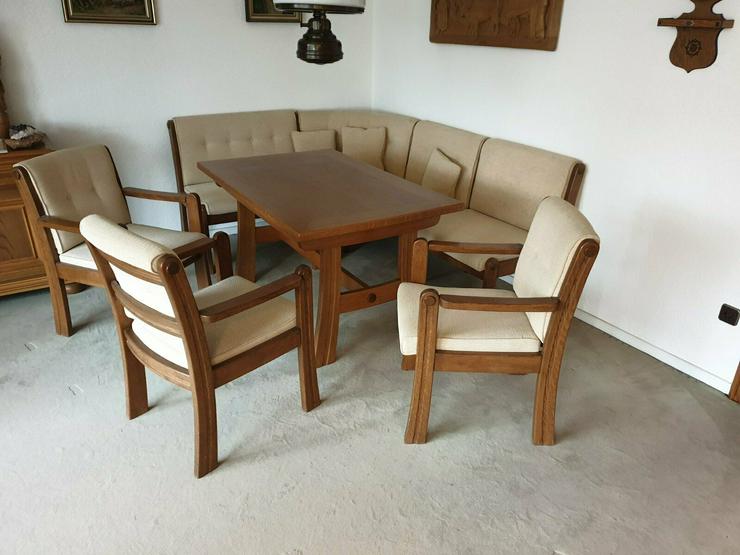 Sitzgruppe EICHE - vor kurzem neu gepolstert und bezogen - Stühle & Sitzbänke - Bild 1