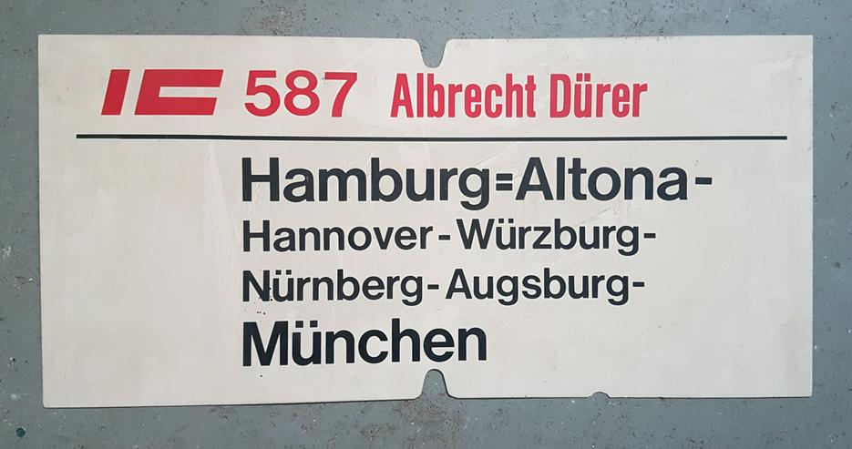 Orig. Zuglaufschild DB Deutsche Bundesbahn - Aufkleber, Schilder & Sammelbilder - Bild 1