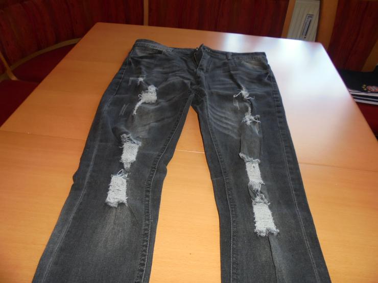 Damen Jeans Stretch  schwarz/grau Gr. M  1 x getragen - W29-W31 / 40-42 / M - Bild 1