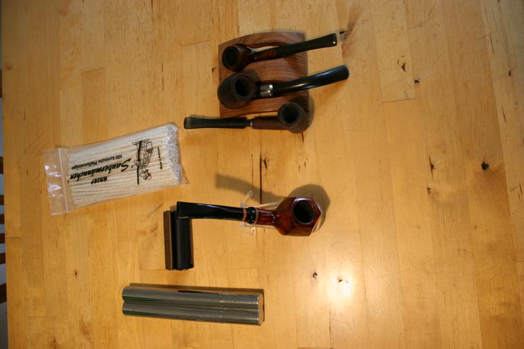 Bild 2: Giordano Pfeife, Pfeifenständer, Zigarrenetui