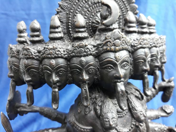 Hinduistisch-religiöse Bronzefigur, vermutlich Ravanna - Figuren - Bild 6