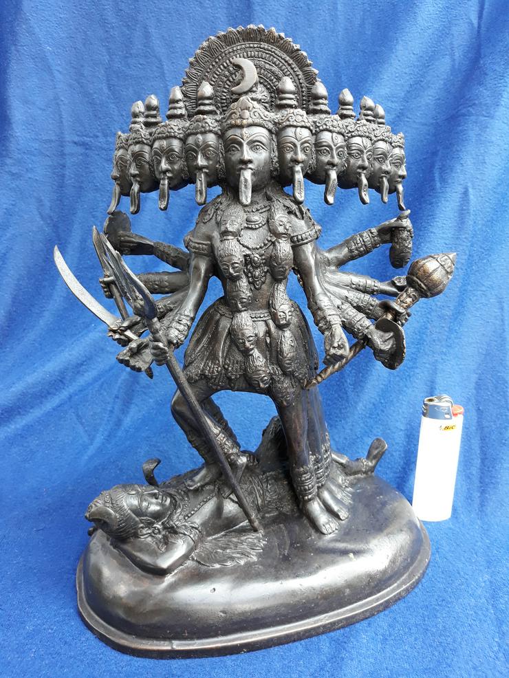 Hinduistisch-religiöse Bronzefigur, vermutlich Ravanna - Figuren - Bild 4