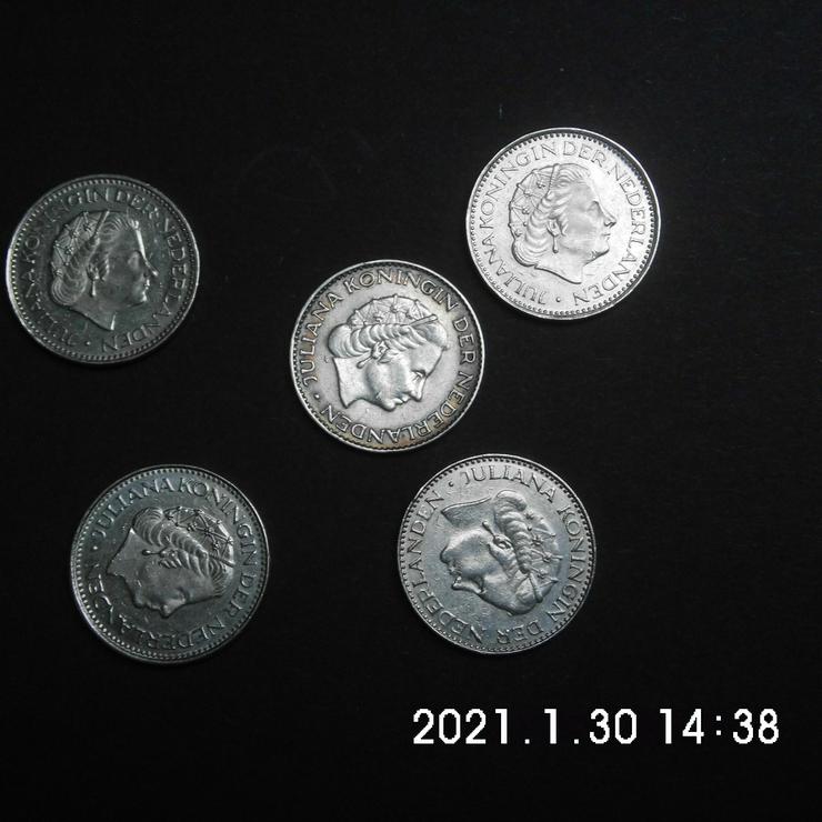 Niederlande Königin Juliana 5 Stück 1 Gulden - Europa (kein Euro) - Bild 1