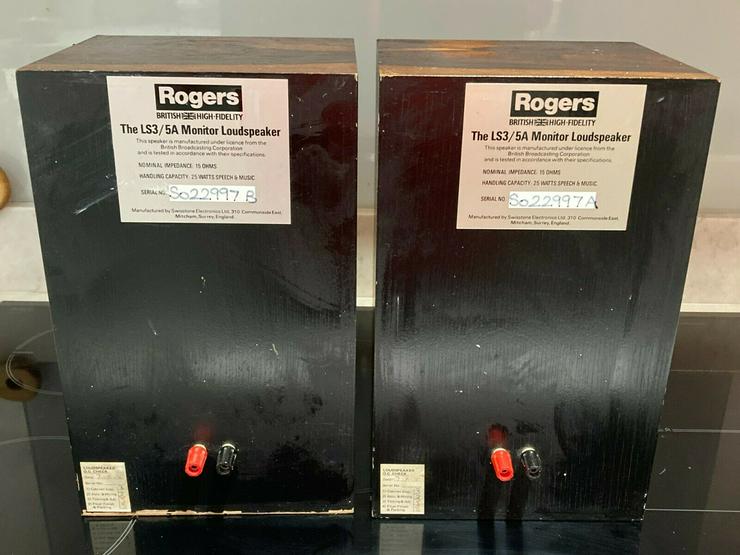 Bild 2: Rogers LS35A, 15 ohm Monitor Loudspeakers