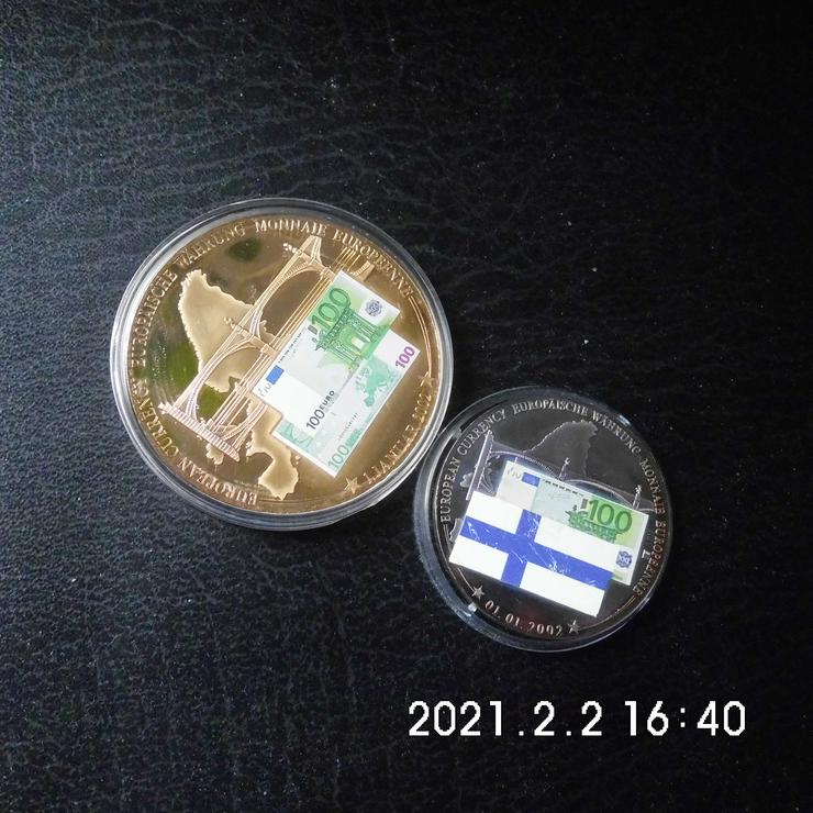 2 Medaillen 100 Euro Schein