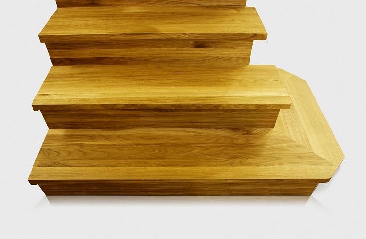Bild 5: TREPPEN FREITRAGEND SELBSTMONTAGE MASSIVHOLZ EICHE BUCHE ESCHE TYP U,L SCHÄTZUNG