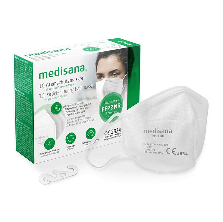 medisana FFP2 Atemschutzmaske Staubschutzmaske 10 Stück zertifiziert und original