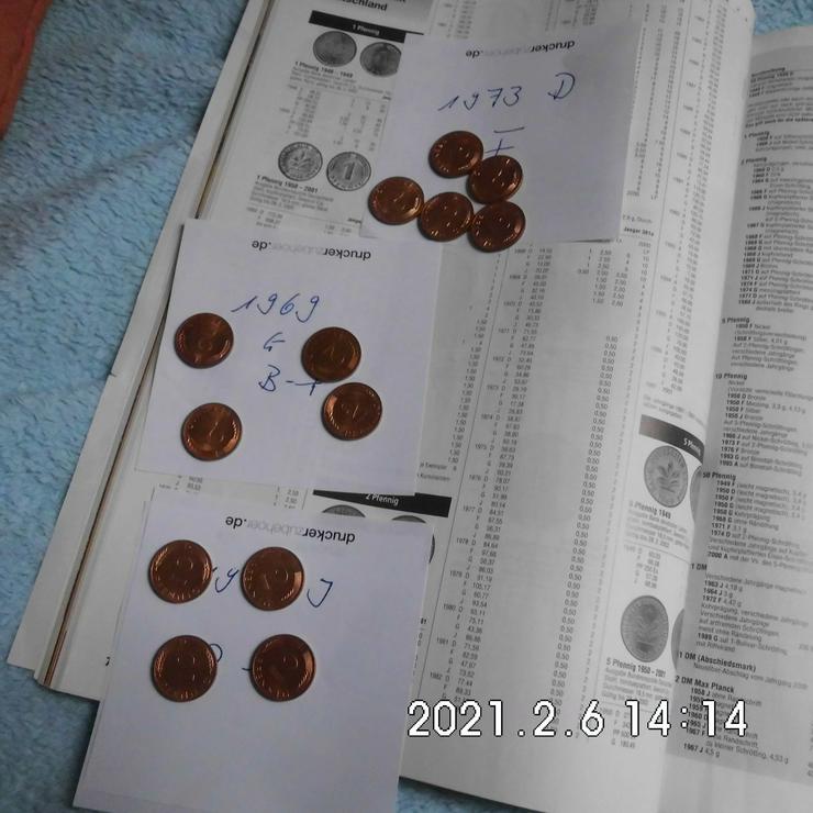 2 Pfennig 1969+1973 Bank-frisch