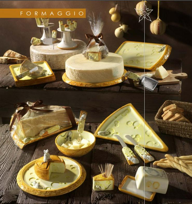 Bild 1: 5x verschiedene Keramik Servier-Platten "Käse" (- 8 EUR)