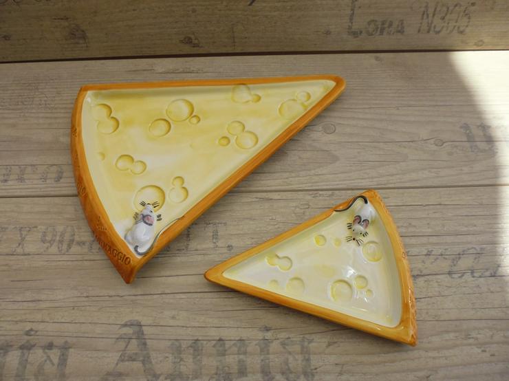 Bild 2: 5x verschiedene Keramik Servier-Platten "Käse" (- 8 EUR)