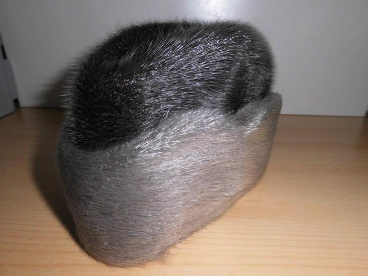 Echt-Pelz-Mütze von Rolandia Pelzmoden in grau Grösse 58 mit ausklappbaren Ohrklappen - Kopfbedeckungen - Bild 3