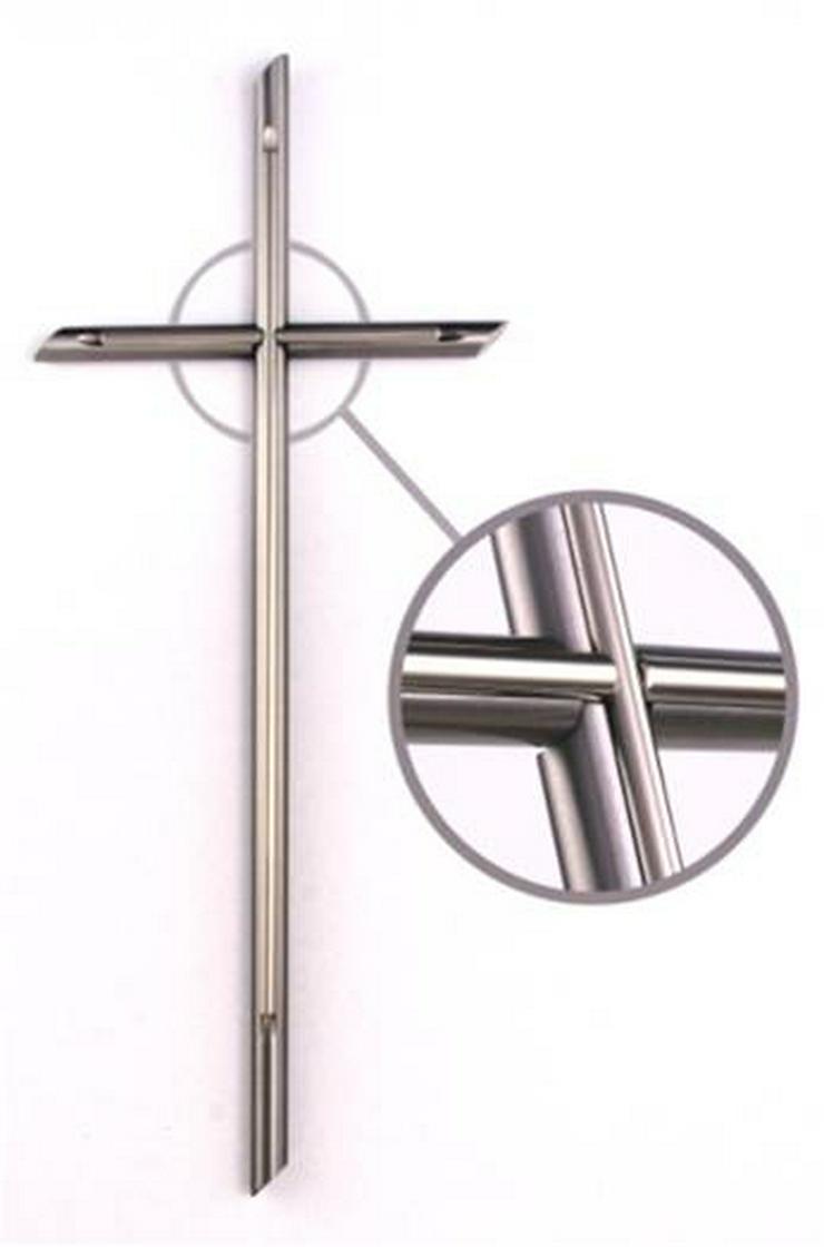 Kreuz aus Edelstahl für Grabstein / Grabmal Edelstahlkreuz 55x23 cm - Weitere - Bild 1