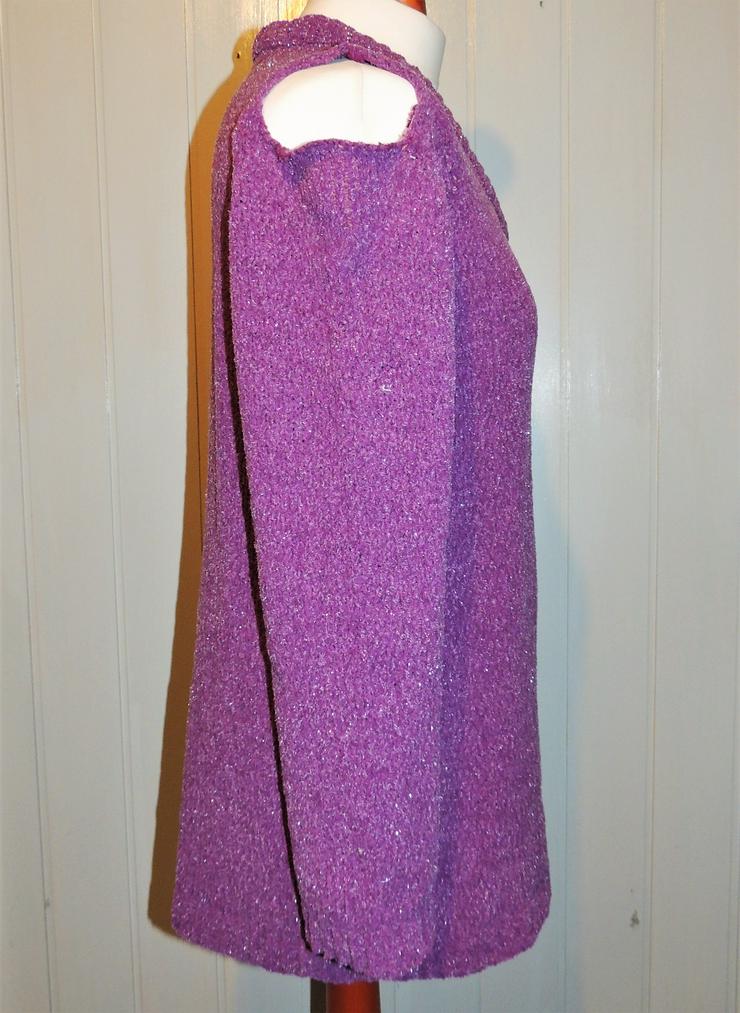 Bild 3: Chenille-Pullover in lila/silber von Bodyflirt Größe 36/38 NEU