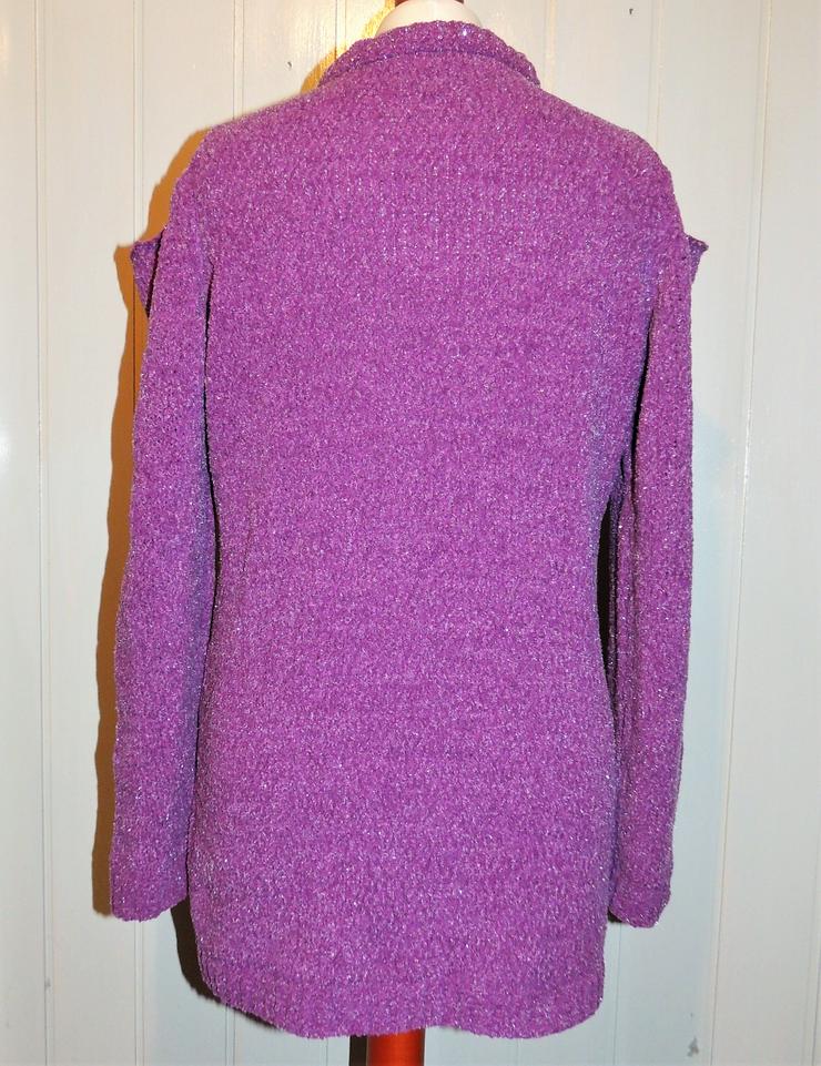 Bild 4: Chenille-Pullover in lila/silber von Bodyflirt Größe 36/38 NEU