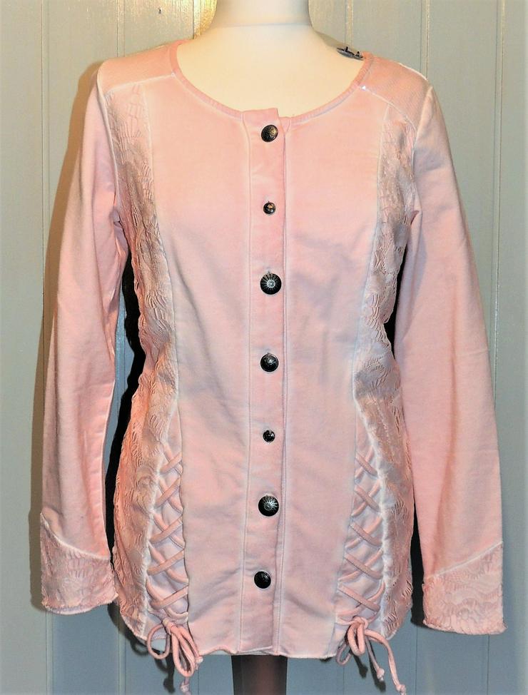 Rosa Shirt-Jacke Oberteil Pullover von Linea Tesini in Größe 36