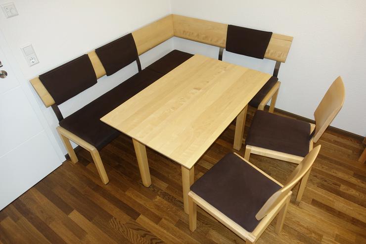 Essecke (Eckbank, Tisch, 2 Stühle), Birke massiv - Kompletteinrichtungen & Essgruppen - Bild 3