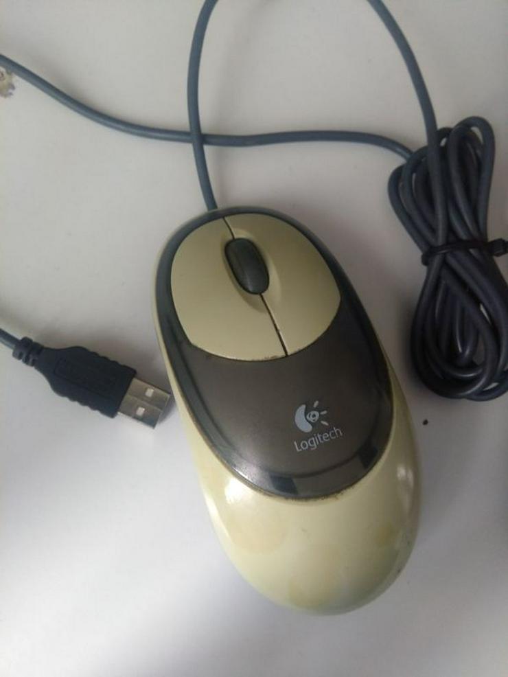 Bild 1: Optical Wheel-Mouse (logitech) mit USB-Anschluss
