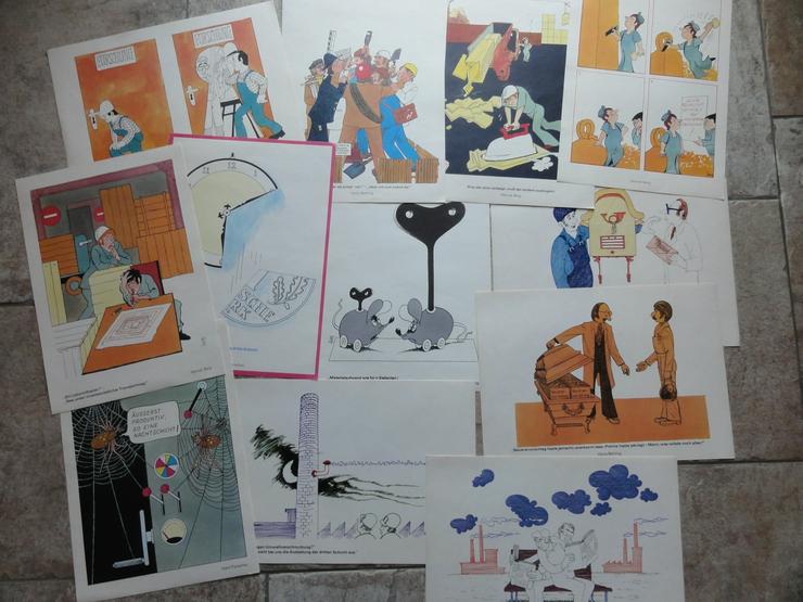 Karikatur-Sammlung mit 23 Blätter aus DDR-Zeit von 1976 - Zeitschriften & Zeitungen - Bild 1