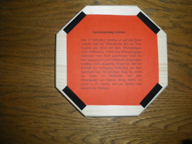 Steckspiel "Solitär" aus Holz, für 1 Person - Brettspiele & Kartenspiele - Bild 3