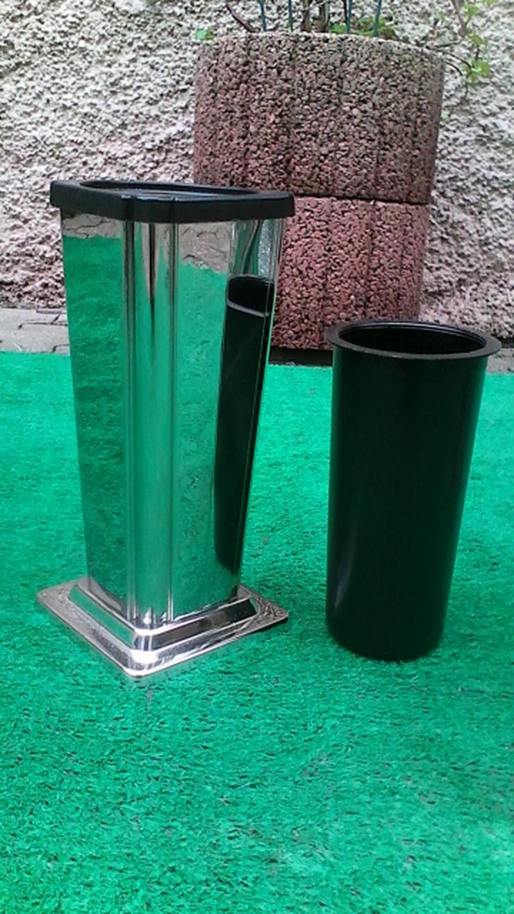 Bild 4: Grablampe und Grabvae aus Edelstahl Grablaterne Edelstahlvase Grablicht Vase