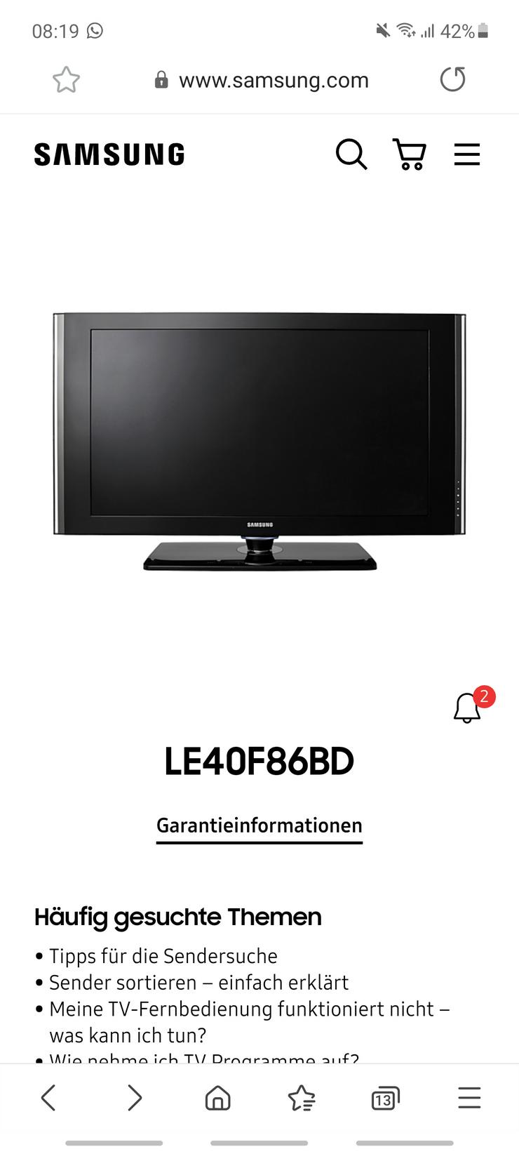 Bild 8: Samsung LE40F86BD LCD Fernseher